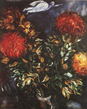  contemporain - Chrysanthèmes contemporain Marc Chagall